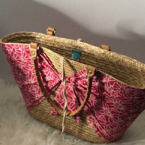 Calypso St. Barth for Target Straw Cotton beach market tote - Picture 5 of 11